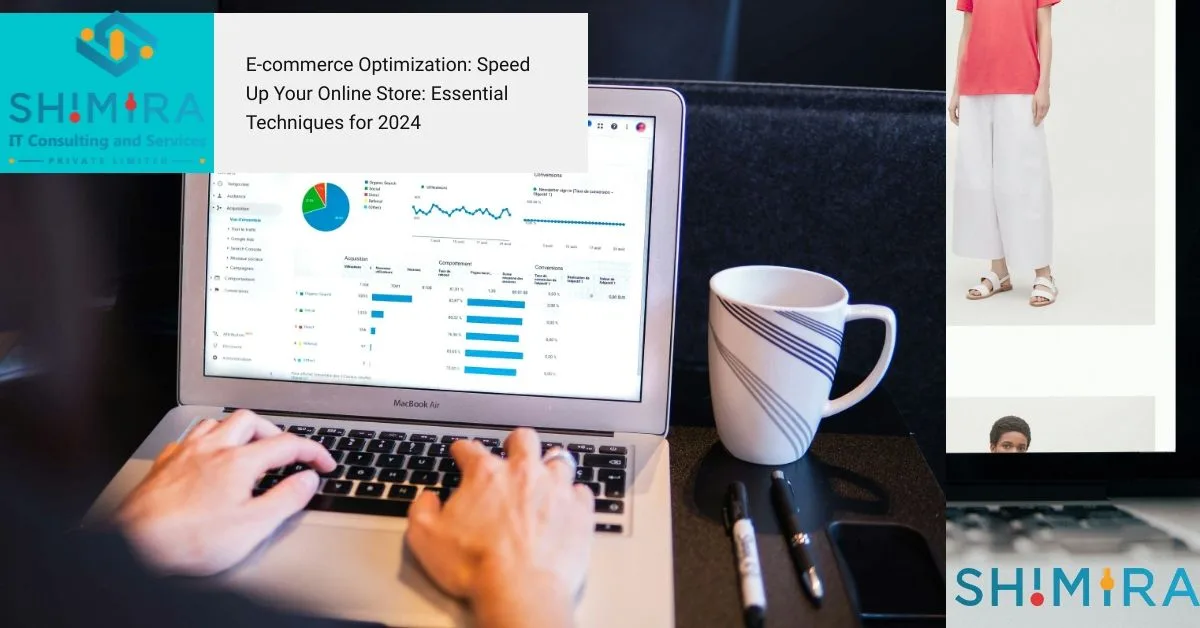 A person using an ecommerce website analytics
